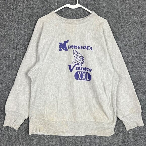 Vintage 80’s Minnesota Vikings Champion‎ Reverse Weave Crewneck Sweatshirt XL
